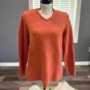 AKA Eddie Bauer Vintage Rust Orange Wool Sweater Women - Size Large